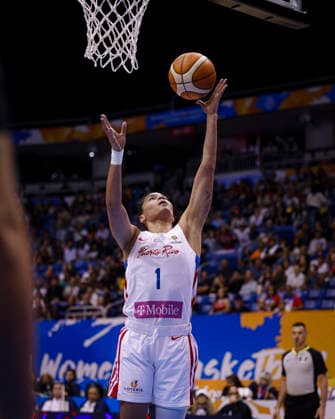 Basketball, Frauen, WM-Quali, USA - Puerto Rico 2026 World Cup Qualifying Tournament - USA Women s national team, Nationalteam v Puerto Rico Tayra Melendez 1 plays during the game at the 2026 FIBA World Cup Qualifying Tournament between the USA and Puerto Rico in San Juan, Puerto Rico, on March 12, 2026, at Coliseo Jose Miguel Agrelot. San Juan Puerto Rico  Copyright: xEdgardoxMedinax originalFilename:medinamillan-notitle260312_npPNI.jpg