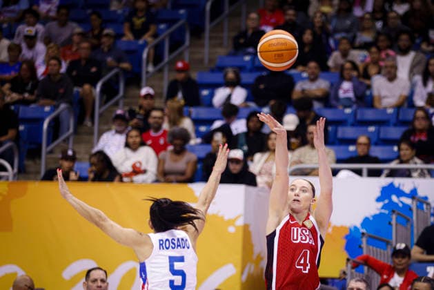 2026 World Cup Qualifying Tournament - USA Women s national team, Nationalteam v Puerto Rico Paige Bueckers 4 plays during the game at the 2026 FIBA World Cup Qualifying Tournament between USA and Puerto Rico in San Juan, Puerto Rico, on March 12, 2026, at Coliseo Jose Miguel Agrelot. San Juan Puerto Rico  Copyright: xEdgardoxMedinax originalFilename:medinamillan-notitle260312_npMNO.jpg