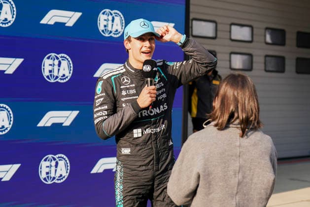 FORMULA ONE CHINESE GRAND PRIX 2026 George Russell 63 (GBR) Mercedes in parc ferme during the Formula 1 Heineken Chinese Grand Prix 2026, 2nd round of the 2026 Formula One World Championship, WM, Weltmeisterschaft from March 13 to 15, 2026 at the Shanghai International Circuit, Shanghai, China. Credit: Robbie Hoad Every Second Media Editorial use only. All images are copyright Every Second Media Limited. No images may be reproduced without prior permission. Copyright: xIMAGO EveryxSecondxMediax ESM-1853-0174 RobbiexHoadx xEveryxSecondxMediax