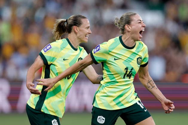 SOCCER ASIAN CUP MATILDAS DPR KOREA, Alanna Kennedy of Australia celebrates after scoring a goal during the AFC Women™s Asian Cup Quarter Final match between Australia and Democratic People s Republic of Korea (DPR) at HBF Park in Perth, Friday, March 13, 2026. ( NO ARCHIVING, EDITORIAL USE ONLY PERTH WESTERN AUSTRALIA AUSTRALIA  Copyright: xRICHARDxWAINWRIGHTx 20260313187592736273