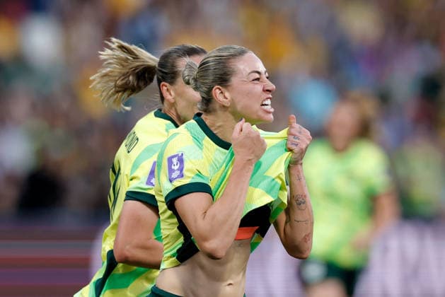 SOCCER ASIAN CUP MATILDAS DPR KOREA, Alanna Kennedy of Australia celebrates after scoring a goal during the AFC Women™s Asian Cup Quarter Final match between Australia and Democratic People s Republic of Korea (DPR) at HBF Park in Perth, Friday, March 13, 2026. ( NO ARCHIVING, EDITORIAL USE ONLY PERTH WESTERN AUSTRALIA AUSTRALIA  Copyright: xRICHARDxWAINWRIGHTx 20260313136314166248