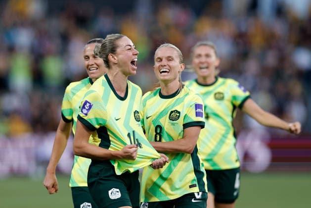 SOCCER ASIAN CUP MATILDAS DPR KOREA, Alanna Kennedy of Australia celebrates after scoring a goal during the AFC Women™s Asian Cup Quarter Final match between Australia and Democratic People s Republic of Korea (DPR) at HBF Park in Perth, Friday, March 13, 2026. ( NO ARCHIVING, EDITORIAL USE ONLY PERTH WESTERN AUSTRALIA AUSTRALIA  Copyright: xRICHARDxWAINWRIGHTx 20260313130950009580