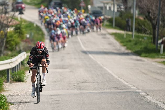 Alaphilippe Julian Of Tudor Pro Cycling Team during the 184-kilometer Stage 5 of the Tirreno-Adriatico cycling race from Marotta-Mondolfo to Mombaroccio - Italy,- Friday, March 13, 2026. - cycling .  Copyright: xMarcoxAlpozzi LaPressex