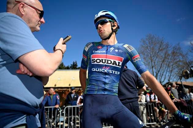 Paris Nice 2026 Stage 6 APT, FRANCE - MARCH 13 : Cras Steff (BEL) of Soudal Quick-Step during stage 6 of the 84th edition of Paris - Nice an UCI World Tour 2.UWT cycling road race stage for Men Elite of 179.3 km with start in Barbentane and finish in Apt on March 13, 2026 in Apt, France, 13 03 2026 ( Motordriver Guy De Vuyst - Apt France  Copyright: xNicoxVereeckenx