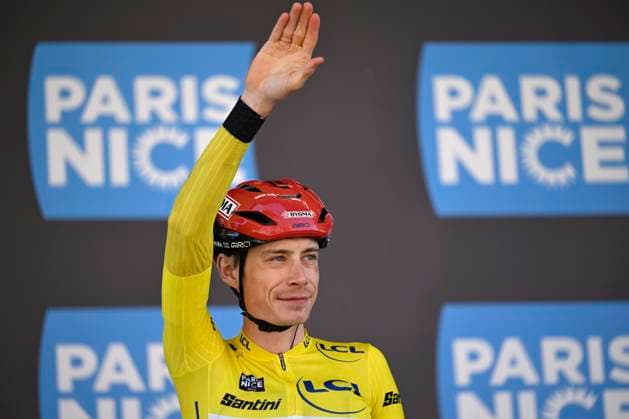 Paris Nice 2026 Stage 6 APT, FRANCE - MARCH 13 : Vingegaard Jonas (DEN) of Team Visma I Lease a Bike during stage 6 of the 84th edition of Paris - Nice an UCI World Tour 2.UWT cycling road race stage for Men Elite of 179.3 km with start in Barbentane and finish in Apt on March 13, 2026 in Apt, France, 13 03 2026 ( Motordriver Guy De Vuyst - Apt France  Copyright: xNicoxVereeckenx