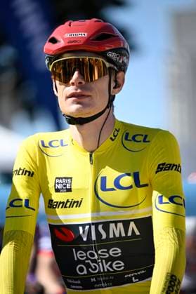 Paris Nice 2026 Stage 6 APT, FRANCE - MARCH 13 : Vingegaard Jonas (DEN) of Team Visma I Lease a Bike during stage 6 of the 84th edition of Paris - Nice an UCI World Tour 2.UWT cycling road race stage for Men Elite of 179.3 km with start in Barbentane and finish in Apt on March 13, 2026 in Apt, France, 13 03 2026 ( Motordriver Guy De Vuyst - Apt France  Copyright: xNicoxVereeckenx