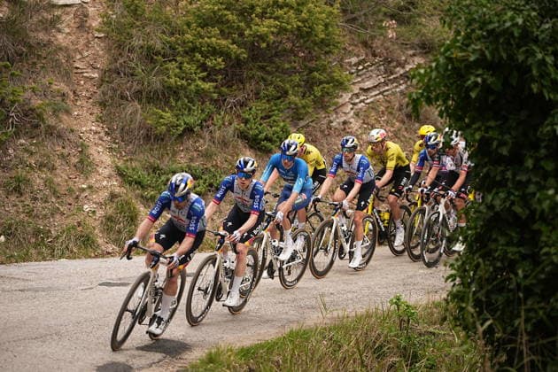 Pellizzari Giulio Of Red Bull - Bora - Hansgroh during the 184-kilometer Stage 5 of the Tirreno-Adriatico cycling race from Marotta-Mondolfo to Mombaroccio - Italy,- Friday, March 13, 2026. - cycling .  Copyright: xMarcoxAlpozzi LaPressex
