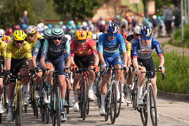 The race during the 184-kilometer Stage 5 of the Tirreno-Adriatico cycling race from Marotta-Mondolfo to Mombaroccio - Italy,- Friday, March 13, 2026. - cycling .  Copyright: xMarcoxAlpozzi LaPressex