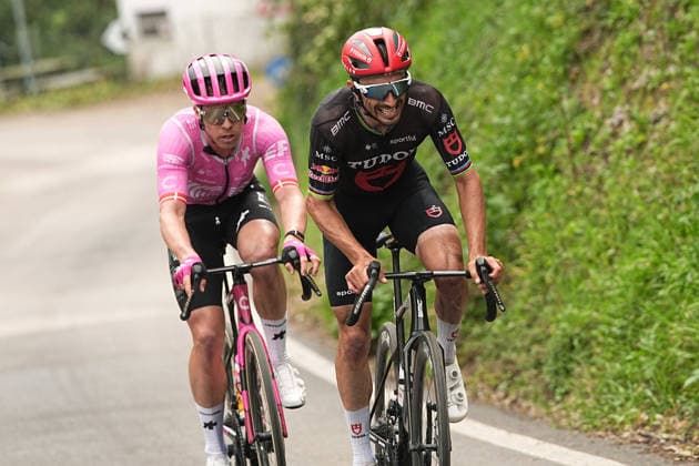Valgren Michael Of Ef Education - Easypost and Alaphilippe Julian Of Tudor Pro Cycling Team during the 184-kilometer Stage 5 of the Tirreno-Adriatico cycling race from Marotta-Mondolfo to Mombaroccio - Italy,- Friday, March 13, 2026. - cycling .  Copyright: xMarcoxAlpozzi LaPressex