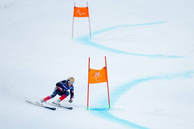 PARALYMPICS - Winter Paralympics Milano Cortina 2026 CORTINA D AMPEZZO,ITALY,13.MAR.26 - PARALYMPICS, ALPINE SKIING - Paralympic Winter games, Winterspiele,Spiele, Summer games Milano Cortina 2026, giant slalom, men. Image shows Manuel Rachbauer (AUT).  GEPAxpictures xMaticxKlansek