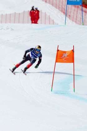 PARALYMPICS - Winter Paralympics Milano Cortina 2026 CORTINA D AMPEZZO,ITALY,13.MAR.26 - PARALYMPICS, SNOWBOARD - Paralympic Winter games, Winterspiele,Spiele, Summer games Milano Cortina 2026, banked slalom, men. Image shows Markus Salcher (AUT).  GEPAxpictures xMatthiasxTrinkl