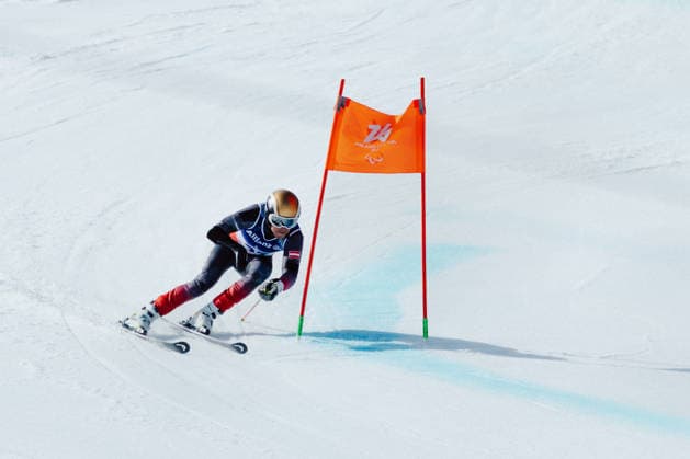 PARALYMPICS - Winter Paralympics Milano Cortina 2026 CORTINA D AMPEZZO,ITALY,13.MAR.26 - PARALYMPICS, SNOWBOARD - Paralympic Winter games, Winterspiele,Spiele, Summer games Milano Cortina 2026, banked slalom, men. Image shows Manuel Rachbauer (AUT).  GEPAxpictures xMatthiasxTrinkl