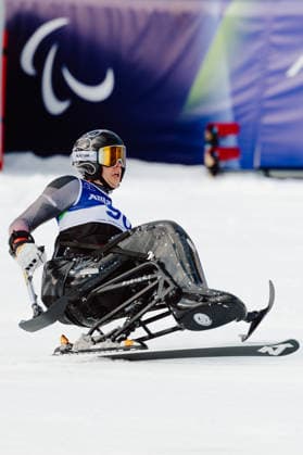 PARALYMPICS - Winter Paralympics Milano Cortina 2026 CORTINA D AMPEZZO,ITALY,13.MAR.26 - PARALYMPICS, SNOWBOARD - Paralympic Winter games, Winterspiele,Spiele, Summer games Milano Cortina 2026, banked slalom, men. Image shows Sebastian Rigby (AUT).  GEPAxpictures xMatthiasxTrinkl
