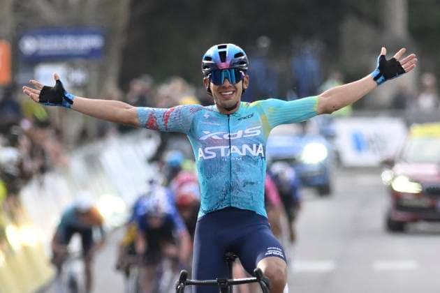 Paris Nice 2026 Stage 6 APT, FRANCE - MARCH 13 : Tejada Harold (COL) of XDS Astana Team wins during stage 6 of the 84th edition of Paris - Nice an UCI World Tour 2.UWT cycling road race stage for Men Elite of 179.3 km with start in Barbentane and finish in Apt on March 13, 2026 in Apt, France, 13 03 2026 ( Motordriver Guy De Vuyst - Apt France  Copyright: xNicoxVereeckenx