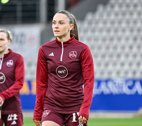 Sanja Homann 1 FC Nuernberg, 19 at the warm up before the match GER, SC Freiburg 1 FC Nuernberg, Women Football, Google Pixel Women Bundesliga, Matchday 20, Season 2025 2026, 13 03 2026 DFB REGULATIONS PROHIBIT ANY USE OF PHOTOGRAPHS AS IMAGE SEQUENCES AND OR QUASI VIDEO GER, SC Freiburg 1 FC Nuernberg, Women Football, Google Pixel Women Bundesliga, Matchday 20, Season 2025 2026, 13 03 2026 Freiburg Copyright: xEibner-Pressefoto ThomasxHessx EP_THS