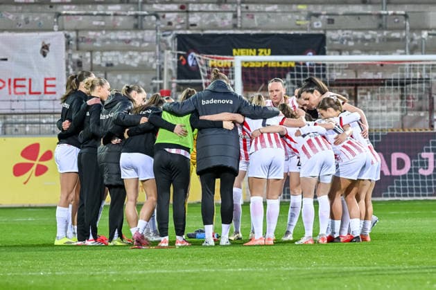 Team SC Freiburg GER, SC Freiburg 1 FC Nuernberg, Women Football, Google Pixel Women Bundesliga, 20 Matchday, Season 2025 2026, 13 03 2026 DFB REGULATIONS PROHIBIT ANY USE OF PHOTOGRAPHS AS IMAGE SEQUENCES AND OR QUASI VIDEO GER, SC Freiburg 1 FC Nuernberg, Women Football, Google Pixel Women Bundesliga, 20 Matchday, Season 2025 2026, 13 03 2026 Freiburg Copyright: xEibner-Pressefoto ThomasxHessx EP_THS