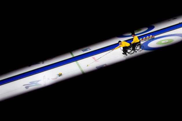 260313 Marcus Holm and Ronny Persson of Sweden compete in a wheelchair curling mixed team bronze medal game between Korea and Sweden during day 7 of the Milano Cortina 2026 Winter Paralympic Games on March 13, 2026 in Cortina. Photo: Maxim Thore BILDBYRAN kod MT MT1025 wheelchair curling rullstolscurling paralympic games paralympics paralympiska spel paralympiske leker vinter-paralympics winter paralympics milano cortina 2026 milano cortina 2026 winter paralympic games 7 bbeng sverige korea sverige sweden *** 260313 Marcus Holm and Ronny Persson of Sweden compete in a wheelchair curling mixed team bronze medal game between Korea and Sweden during day 7 of the Milano Cortina 2026 Winter Paralympic Games on March 13, 2026 in Cortina Photo Maxim Thore BILDBYRAN kod MT MT1025 wheelchair curling rullstolscurling paralympic games paralympiska spel paralympiske leker vinter paralympics winter paralympics milano cortina 2026 milano cortina 2026 winter paralympic games 7 bbeng sverige korea sverige sweden  Copyright: MAXIMxTHORE BB260313MT107