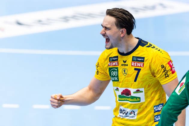 13 03 2026, GER, Handball, Men, Season 25 26, Daikin 1 Bl, 25 Matchday, ThSV Eisenach Rhein Neckar Loewen Robert Timmermeister Rhein Neckar Loewen 99817 Eisenach Werner Assmann Halle Am Sportp Thueringen Germany