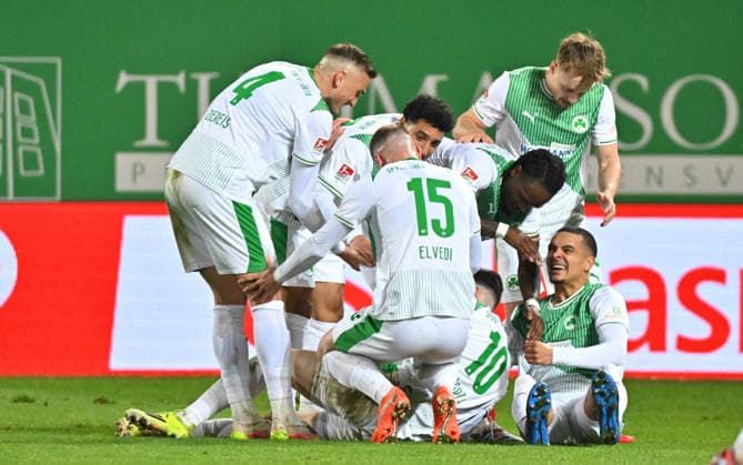 13 03 2026 Soccer Season 2025 2026 2 Soccer Bundesliga 26 Matchday SpVgg Greuther Fürth Kleeblatt SGF SV Elversberg SVE Sportfoto Zink MeZi xmexzix DFL regulations prohibit any use of photographs as image sequences and or quasi video only for editorial use Torjubel Jubel nach Treffer Torschuß zum 1 0 durch Branimir Hrgota 10, SpVgg Greuther Fürth