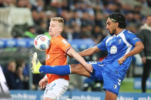 Magdeburg, Saxony-Anhalt, Germany, 13 03 2026 Avnet Arena 26 Matchday, Season 2025 26, 2 Soccer Bundesliga 1 FC Magdeburg Darmstadt 98 Fabian Holland 32, SV Darmstadt 98 and Rayan Ghrieb 29, 1 FC Magdeburg Copyright: xdtsxNachrichtenagenturx dts_110633