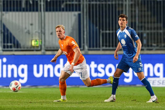 Isac Lidberg SV Darmstadt 98,7 vs Tobias Müller 1 FC Magdeburg,5 2 Soccer Bundesliga Season 2025 2026 1 FC Magdeburg vs SV Darmstadt 98 at the Avnet Arena in Magdeburg Action,Soccer,Man,Men,Germany,13 03 2026