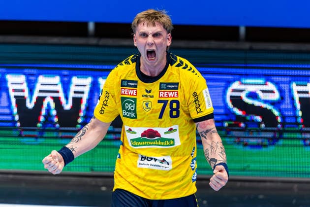13 03 2026, GER, Handball, Men, Season 25 26, Daikin 1 Bl, 25 Matchday, ThSV Eisenach Rhein Neckar Loewen Edwin Aspenbaeck Rhein Neckar Loewen 99817 Eisenach Werner Assmann Halle Am Sportp Thueringen Germany