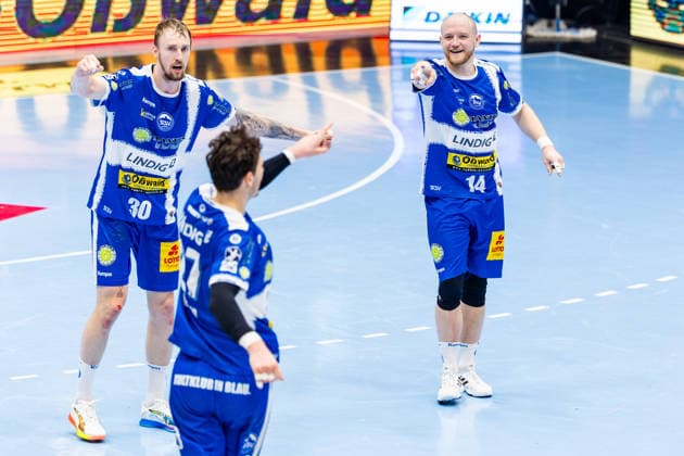 13 03 2026, GER, Handball, Men, Season 25 26, Daikin 1 Bl, 25 Matchday, ThSV Eisenach Rhein Neckar Loewen Peter Walz ThSV Eisenach,14 , Dominik Solak ThSV Eisenach,30 , Phillip Meyer ThSV Eisenach,27 99817 Eisenach Werner Assmann Halle Am Sportp Thueringen Germany