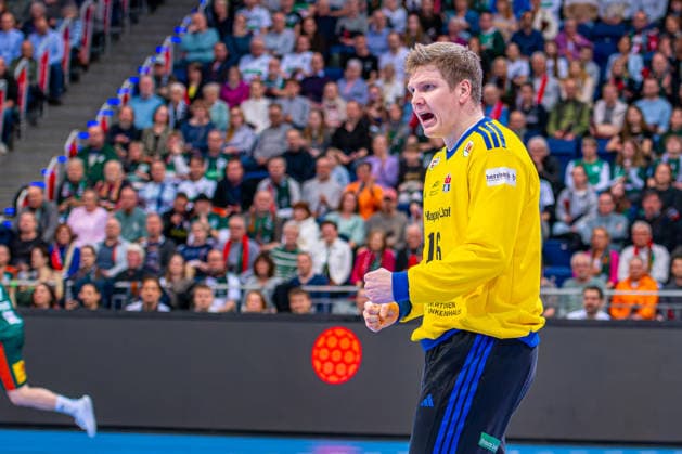Robin Paulsen Haug HSV Hamburg, No. 16 v l , TSV Hannover Burgdorf green against HSV Hamburg white on matchday 25 of the 2025 2026 season in the DAIKIN Handball Bundesliga 13 03 2026, ZAG Arena Hannover, GER , Copyright: xJanxGuentherx xTSVxHannover-Burgdorfx