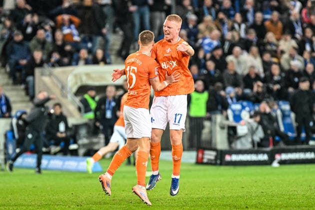 Soccer I Men I Season 2025 2026 I 2 Bundesliga I 26 Matchday I 1 FC Magdeburg SV Darmstadt 98 I 13 03 2026 Goal celebration Fabian Nürnberger 15, SV Darmstadt 98 and Kai Klefisch 17, SV Darmstadt 98 Magdeburg Avnet Arena Heinz Krügel Platz 1 Saxony Anhalt Germany Copyright: xLobeca InesxHähnelx