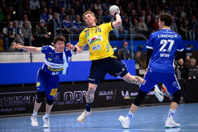 Edwin Aspenbaeck Rhein Neckar Loewen, 78 , Philipp Meyer ThSV Eisenach, 27 , Tillman Leu ThSV Eisenach, 99 GER, ThSV Eisenach vs Rhein Neckar Loewen, 1 Daikin Handballbundesliga, Handball, 25 Matchday, Season 2025 2026, 13 03 2026 GER, ThSV Eisenach vs Rhein Neckar Loewen, 1 Daikin Handballbundesliga, Handball, 25 Matchday, Season 2025 2026, 13 03 2026 Eisenach Copyright: xEibner-Pressefoto MartinxHerbstx EP_MHT
