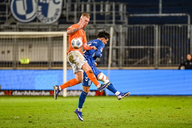 Soccer I Men I Season 2025 2026 I 2 Bundesliga I 26 Matchday I 1 FC Magdeburg SV Darmstadt 98 I 13 03 2026 duel Kai Klefisch 17, SV Darmstadt 98 vs Laurin Ulrich 8, 1 FC Magdeburg Magdeburg Avnet Arena Heinz Krügel Platz 1 Saxony Anhalt Germany Copyright: xLobeca InesxHähnelx