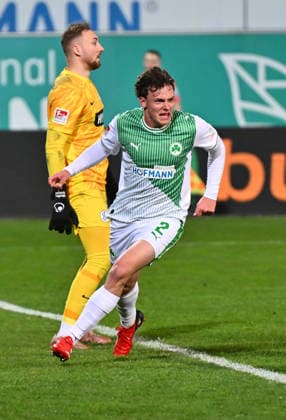 13 03 2026 Soccer Season 2025 2026 2 Soccer Bundesliga 26 Matchday SpVgg Greuther Fürth Kleeblatt SGF SV Elversberg SVE Sportfoto Zink xwoxzix DFL regulations prohibit any use of photographs as image sequences and or quasi video only for editorial use Torjubel Jubel Freude nach Treffer Tor Torschuß zum 2 0 durch Lukas Reich 2, SpVgg Greuther Fürth