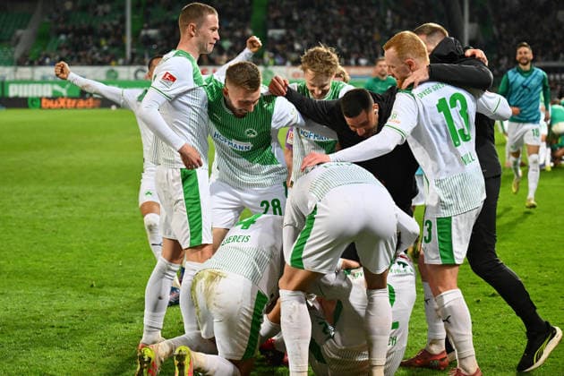 13 03 2026 Soccer Season 2025 2026 2 Soccer Bundesliga 26 Matchday SpVgg Greuther Fürth Kleeblatt SGF SV Elversberg SVE Sportfoto Zink xwoxzix DFL regulations prohibit any use of photographs as image sequences and or quasi video only for editorial use Torjubel Jubel Freude nach Treffer Tor Torschuß zum 2 0 durch Lukas Reich 2, SpVgg Greuther Fürth