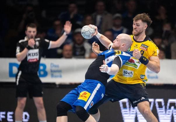 DAIKIN HBL HANDBALL MEN 1 BL 25 GAME DAY THSV EISENACH RHEIN NECKAR LÖWEN FOR EDITORIAL PURPOSES ONLY p 13 03 2026 Eisenach DAIKIN HBL Handball 1 Bundesliga Men Season 2025 2026 25 Matchday Werner Assmann Halle ThSV Eisenach Rhein Neckar Löwen in photo Peter Walz 14 ThSV Eisenach in duel with Steven Plucnar Jacobsen 9 Rhein Neckar Löwen Germany Thuringia Eisenach Copyright SaschaxFromm Copyright: SaschaxFromm doc84ymo2nuol4oh5kmbgx ,EDITORIAL USE ONLY Copyright: SaschaxFromm