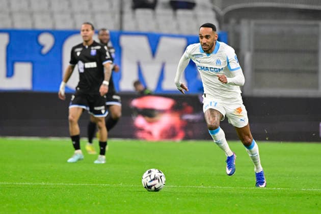 FOOTBALL : Olympique de Marseille VS AJA Auxerre - Ligue 1 McDonald s - 13 03 2026 Pierre-Emerick Aubameyang (OM) - Ligue 1 McDonald™s match between Olympique de Marseille and AJA Auxerre on March 13, 2026 at the Orange Velodrome Stadium in Marseille. MarseilleFrance  Copyright: xWilliamxCannarellax