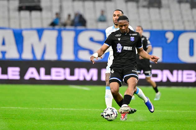 FOOTBALL : Olympique de Marseille VS AJA Auxerre - Ligue 1 McDonald s - 13 03 2026 Bryan Okoh (AJA) - Ligue 1 McDonald™s match between Olympique de Marseille and AJA Auxerre on March 13, 2026 at the Orange Velodrome Stadium in Marseille. MarseilleFrance  Copyright: xWilliamxCannarellax