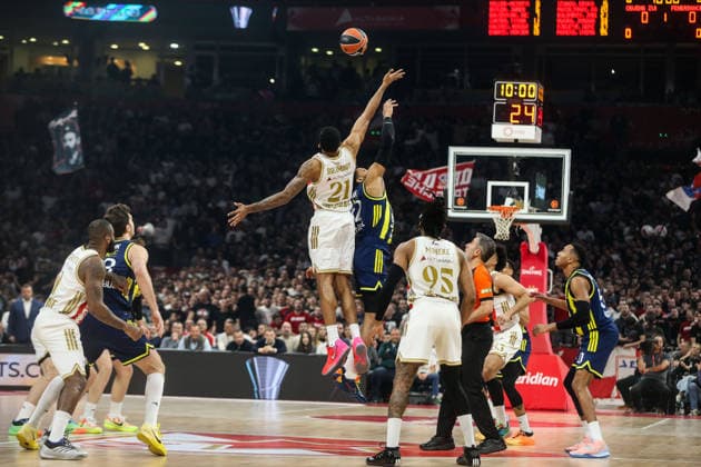 Crvena Zvezda Meridianbet v Fenerbahce Beko - Euroleague BELGRADE, SERBIA - MARCH 13: Joel Bolomboy (21) of Crvena Zvezda Meridianbet in action during the Euroleague match between Crvena Zvezda Meridianbet and Fenerbahce Beko at Belgrade Arena on March 13, 2026 in Belgrade, Serbia. Filip Stevanovic Anadolu Belgrade Serbia. Editorial use only. Please get in touch for any other usage.  Copyright: x2026xAnadoluxFilipxStevanovicx