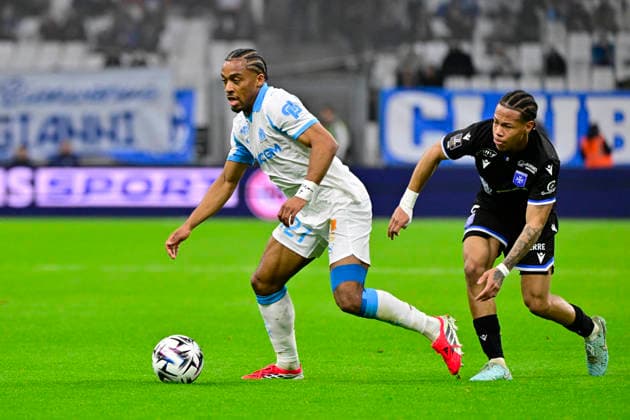 FOOTBALL : Olympique de Marseille VS AJA Auxerre - Ligue 1 McDonald s - 13 03 2026 Quinten Timber (OM) - Ligue 1 McDonald™s match between Olympique de Marseille and AJA Auxerre on March 13, 2026 at the Orange Velodrome Stadium in Marseille. MarseilleFrance  Copyright: xWilliamxCannarellax