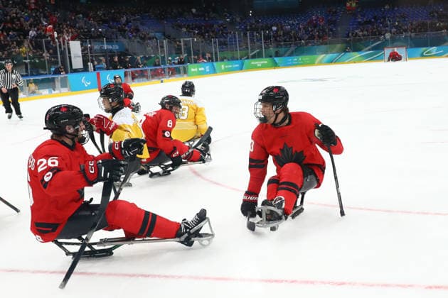 March 13, 2026, Milan, Lombardy, Italy: LIAM HICKEY 23 of Canada scores his side s fourth goal in the Semi Final game between Team Canada (CAN) and Team China (CHN) at the Milano Cortina 2026 Paralympic Winter games, Winterspiele,Spiele, Summer games Canada won 4:2 and advances to the Final against USA. Paralympics 2026: Milano Cortina: Para Ice hockey, Eishockey Men s Semi Final: CAN 4:2 CHN  - ZUMAc179 20260313_oly_c179_204 Copyright: xMickaelxChavetx