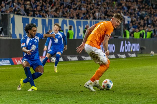 Germany, 2 Bundesliga, Season 2025 2026, Matchday 26, Avnet Arena, 1 FC Magdeburg vs SV Darmstadt 98, Ghrieb Rayan 1 FC Magdeburg, 29 , Maglica Matej SV Darmstadt 98, 5 Copyright: xMichellexLukax