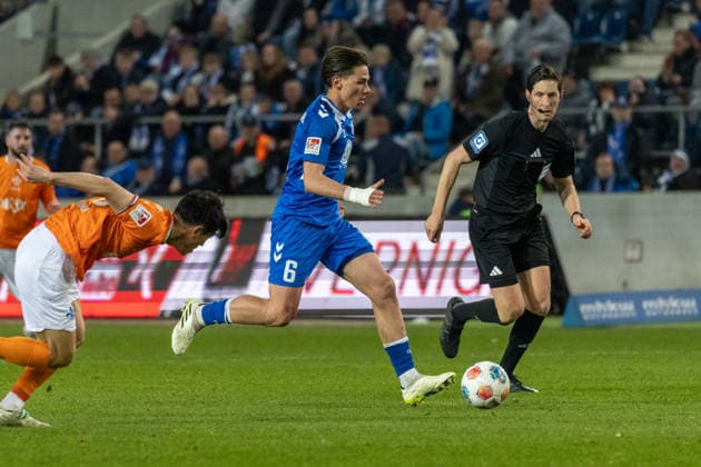 Germany, 2 Bundesliga, Season 2025 2026, Matchday 26, Avnet Arena, 1 FC Magdeburg vs SV Darmstadt 98, Stalmach Dariusz 1 FC Magdeburg, 6 , Jollenbeck Matthias Referee Copyright: xMichellexLukax