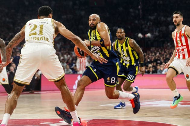 Crvena Zvezda Meridianbet v Fenerbahce Beko - EuroLeague BELGRADE, SERBIA - MARCH 13: Talen Horton-Tucker (8) of Fenerbahce in action during the EuroLeague match between Crvena Zvezda Meridianbet and Fenerbahce Beko at Belgrade Arena on March 13, 2026 in Belgrade, Serbia. Filip Stevanovic Anadolu Belgrade Serbia. Editorial use only. Please get in touch for any other usage.  Copyright: x2026xAnadoluxFilipxStevanovicx