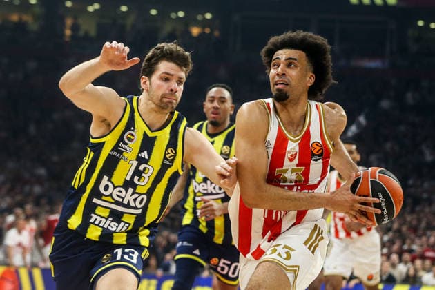 Crvena Zvezda Meridianbet v Fenerbahce Beko - EuroLeague BELGRADE, SERBIA - MARCH 13: Tarik Biberovic (13) of Fenerbahce Beko in action during the EuroLeague match between Crvena Zvezda Meridianbet and Fenerbahce Beko at Belgrade Arena on March 13, 2026 in Belgrade, Serbia. Filip Stevanovic Anadolu Belgrade Serbia. Editorial use only. Please get in touch for any other usage.  Copyright: x2026xAnadoluxFilipxStevanovicx