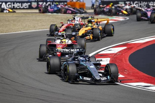 SHANGHAI - George Russell (Mercedes-AMG PETRONAS Formula One Team) in action during the sprint race at the Shanghai International Circuit ahead of the Chinese Grand Prix. SANDER KONING ANP xVIxANPxSportx xxANPxIVx 553271773 originalFilename: 553271773.jpg