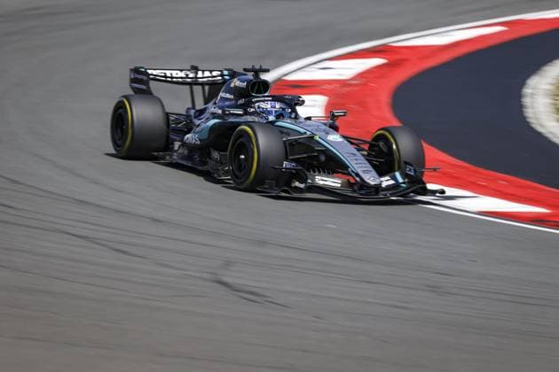 SHANGHAI - George Russell (Mercedes-AMG PETRONAS Formula One Team) in action during the sprint race at the Shanghai International Circuit ahead of the Chinese Grand Prix. SANDER KONING ANP xVIxANPxSportx xxANPxIVx 553272219 originalFilename: 553272219.jpg
