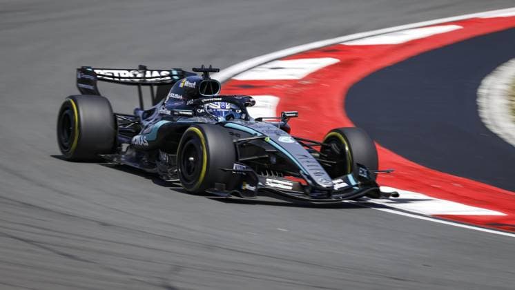 SHANGHAI - George Russell (Mercedes-AMG PETRONAS Formula One Team) in action during the sprint race at the Shanghai International Circuit ahead of the Chinese Grand Prix. SANDER KONING ANP xVIxANPxSportx xxANPxIVx 553272429 originalFilename: 553272429.jpg