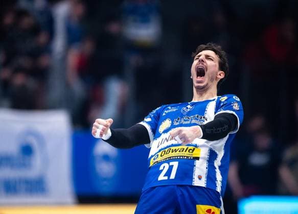 DAIKIN HBL HANDBALL MEN 1 BL 25 GAME DAY THSV EISENACH RHEIN NECKAR LÖWEN FOR EDITORIAL PURPOSES ONLY p 13 03 2026 Eisenach DAIKIN HBL Handball 1 Bundesliga Herren Saison 2025 2026 25 Spieltag Werner Assmann Halle ThSV Eisenach Rhein Neckar Löwen im Foto Philipp Meyer 27 ThSV Eisenach cheers after a goal Germany Thüringen Eisenach Copyright SaschaxFromm Copyright: SaschaxFromm doc84ysxmppm6b10g4xkiwg ,EDITORIAL USE ONLY Copyright: SaschaxFromm