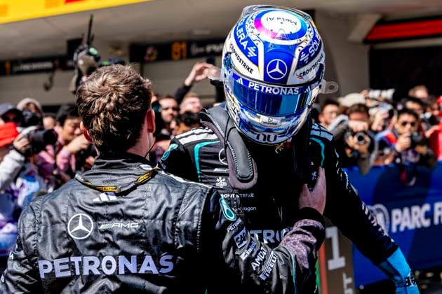 SHANGHAI Formula 1 driver George Russell of Mercedes AMG Petronas Formula One Team during the Formula 1 China Shanghai sprint race at the Shanghai International Circuit on March 14, 2025 in Shanghai, China Photo by DeFodi Images