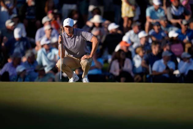 March 13, 2026, Ponte Vedra, Florida, USA: March 13, 2026, Ponte Vedra, Florida.Ludvig Aberg (Sweden) lines up a putt on the 17th green during the second round of The PLAYERS Championship at TPC Sawgrass. Ponte Vedra USA - ZUMAd212 20260313_zsp_d212_077 Copyright: xRichardxDolex