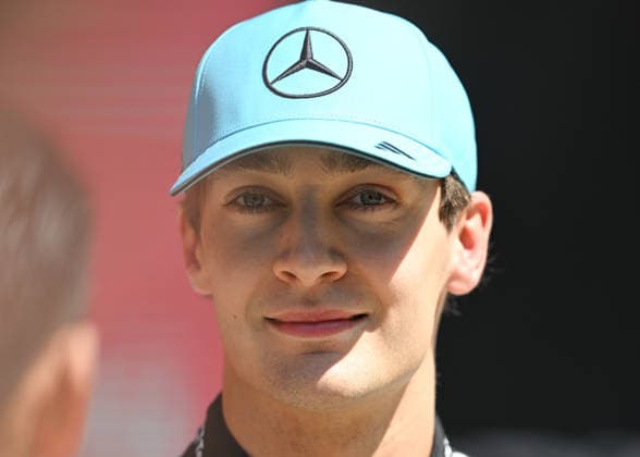 F1 Chinese Grand Prix 2026 - Sprint Race SHANGHAI, CHINA - MARCH 14: George Russell of Mercedes-AMG Petronas Formula One Team speaks to the media after he wins the Sprint Race at the 2026 Chinese Grand Prix, at the Shanghai International Circuit, in Shanghai, China, on March 14, 2026. Shanghai China  Copyright: xArturxWidakx originalFilename:widak-f1chines260314_npTHk.jpg